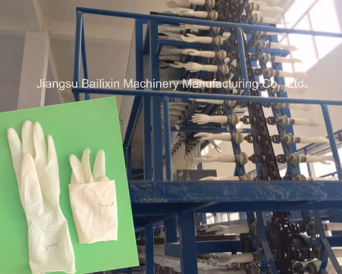 As luvas descartáveis ​​pulverizaram a linha de produção luvas da máquina do látex que fazem a maquinaria